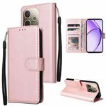 For OPPO A5 Pro 4G / 5G Global 3-Card Slots Multifunctional Leather Phone Case(Rose Gold)