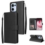 For OPPO Reno13 5G Global 3-Card Slots Multifunctional Leather Phone Case(Black)