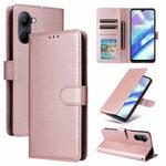 For Realme C33 Multifunctional Horizontal Flip Leather Phone Case with Three Card Slot(Rose Gold)