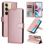 For Realme C75 4G / 14X 5G Global 3-Card Slots Multifunctional Leather Phone Case(Rose Gold)