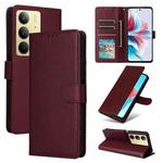 For Realme C75 4G / 14X 5G Global 3-Card Slots Multifunctional Leather Phone Case(Wine Red)
