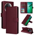 For Realme 13+ 5G 3-Card Slots Multifunctional Leather Phone Case(Wine Red)