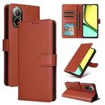 For Realme 12 Lite 4G 3-Card Slots Multifunctional Leather Phone Case(Brown)