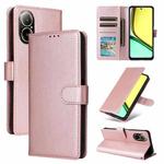 For Realme 12 Lite 4G 3-Card Slots Multifunctional Leather Phone Case(Rose Gold)