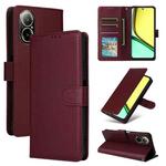 For Realme 12 Lite 4G 3-Card Slots Multifunctional Leather Phone Case(Wine Red)