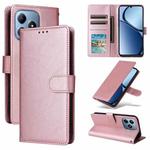 For Realme 14 Pro 5G Global 3-Card Slots Multifunctional Leather Phone Case(Rose Gold)