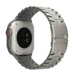 For Apple Watch Ultra 49mm Double Lock Buckle Turtle Titanium Steel Watch Band(Titanium)