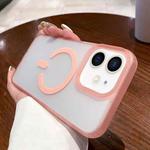 For iPhone 11 Dual-Side Frosted MagSafe Clear Phone Case(Pink)