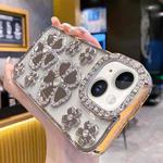 For iPhone 14 Plus Electroplating Flower Diamond TPU Phone Case(Silver)