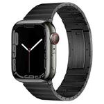 For Apple Watch SE 2023 40mm PG65 Single Bead Bamboo Joint Spring Bars Titanium Metal Watch Band(Graphite Black)