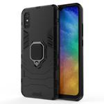 For Xiaomi Redmi 9A PC + TPU Anti-fall Protective Case with Magnetic Ring Holder(Black)