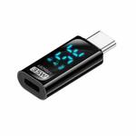 Type-C Male to 8 Pin Female 35W Charging Adapter with Digital Display(Black)