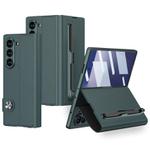 For Samsung Galaxy Z Fold7 5G GKK Integrated Flip Leather Case with Pen Slotm, Stylus Not Included(Green)