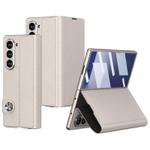 For Samsung Galaxy Z Fold7 5G GKK Integrated Flip Leather Phone Case(Titanium Grey)