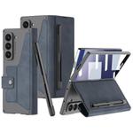For Samsung Galaxy Z Fold7 5G GKK Integrated Armor Flip Leather Case with Pen Slot, Stylus Not Included(Grey)
