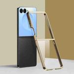 For Samsung Galaxy Z Flip7 6D Electroplating PC Shockproof Phone Case(Gold)