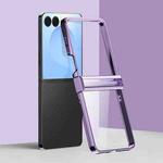 For Samsung Galaxy Z Flip7 5G Three Parts 6D Electroplating PC Shockproof Phone Case(Purple)