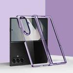 For Samsung Galaxy Z Fold7 5G Three Parts 6D Electroplating PC Shockproof Phone Case(Purple)