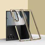 For Samsung Galaxy Z Fold7 5G Three Parts 6D Electroplating PC Shockproof Phone Case(Gold)