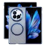 For vivo X Fold3 Pro 6D Plated Carbon Fiber Clear Magsafe PC Phone Case(Dream Blue)