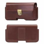 For Phones Below 6.7 inches Retro Wallet Style Horizontal Phone Waist Bag(Brown)