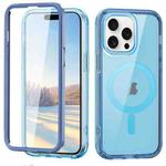 For iPhone 15 Pro Colorful MagSafe Magnetic PC Hybrid TPU Phone Case(Blue)