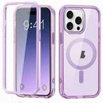 For iPhone 15 Pro Colorful MagSafe Magnetic PC + TPU Phone Case(Light Purple)