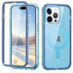 For iPhone 14 Pro Max Colorful MagSafe Magnetic PC + TPU Phone Case(Blue)