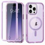 For iPhone 14 Pro Max Colorful MagSafe Magnetic PC + TPU Phone Case(Light Purple)