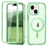 For iPhone 14 Plus Colorful MagSafe Magnetic PC + TPU Phone Case(Green)