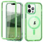 For iPhone 13 Pro Max Colorful MagSafe Magnetic PC + TPU Phone Case(Green)