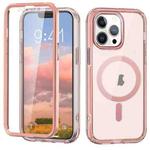 For iPhone 12 Pro Max Colorful MagSafe Magnetic PC + TPU Phone Case(Pink)