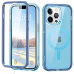 For iPhone 12 Pro Max Colorful MagSafe Magnetic PC + TPU Phone Case(Blue)