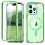 For iPhone 12 Pro Max Colorful MagSafe Magnetic PC + TPU Phone Case(Green)