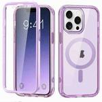 For iPhone 12 Pro Colorful MagSafe Magnetic PC + TPU Phone Case(Light Purple)