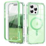 For iPhone 16 Pro Colorful MagSafe Magnetic PC Hybrid TPU Phone Case(Green)