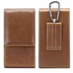 For Phones Below 6.7 inches Multifunctional Vertical Magnetic Flip Phone Waist Bag(Brown)
