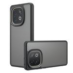 For vivo iQOO Z10 Turbo / Z10 Turbo Pro Armor Big Pore PC Hybrid TPU Phone Case(Frosted Black)