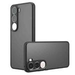 For vivo Y300 / V40 Lite IDN Armor Precise Hole PC Hybrid TPU Phone Case(Frosted Black)