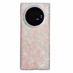 For vivo X Fold3 Pearlescent Shell Texture Phone Case(Pink Green)