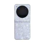 For ZTE nubia Flip Pearlescent Shell Texture Phone Case(White)