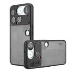 For Nothing Phone 3 Armor Precise Hole PC Hybrid TPU Phone Case(Frosted Black)