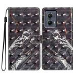 For Motorola Edge 2024 3D Pattern Leather Phone Case(Skull)