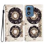 For Motorola Moto G Play 2024 3D Pattern Leather Phone Case(Tape)