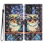 For Motorola Moto G Power 5G 3D Pattern Leather Phone Case(Big-eyed owl)