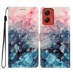 For Motorola Moto G Stylus 5G 2024 3D Pattern Leather Phone Case(3D Pink Blue Marble)