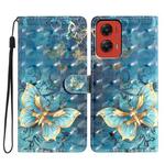 For Motorola Moto G Stylus 5G 2024 3D Pattern Leather Phone Case(3D Butterfly)