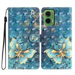 For Motorola Moto G35 3D Pattern Leather Phone Case(3D Butterfly)