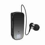 K65 Business Lavalier Retractable Cable Bluetooth Earphone(Black)