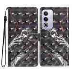 For OPPO A3 Pro 3D Pattern Leather Phone Case(Skull)